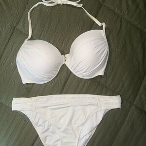 Shade & Shore White Bikini with Underwire Support and Adjustable Straps